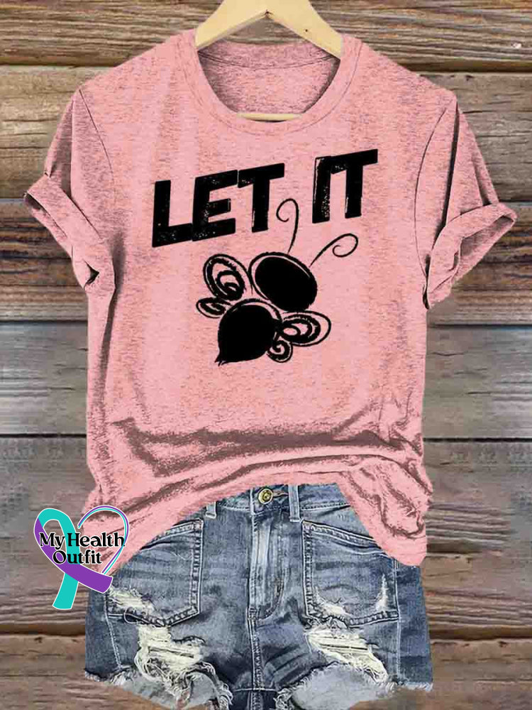 Let It Bee T-shirt Pink / S