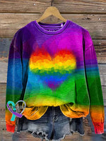 Lgbt Print Casual Sweatshirt As Shown / S