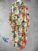 Little Daisy Art Print Long Skirt Muilticolor / S