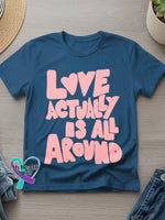 Love Actually Is All Around Art Print T-shirt Blue / S