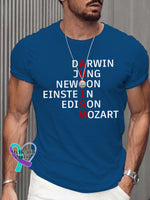 Men’s Autism Awareness Monogram Print T-Shirt Blue / S