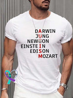 Men’s Autism Awareness Monogram Print T-Shirt White / S