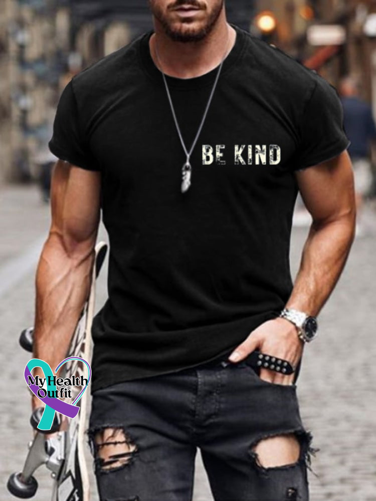 Men’s Be Kind It’s Really Not That Hard Print Casual T-Shrit
