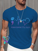 Men’s Broken Crayons Still Color Mental Health Matters Awareness T-Shirt Blue / S