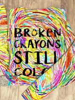 Men’s Broken Crayons Still Color Print Short Sleeve T-Shirt Longsleeve / S