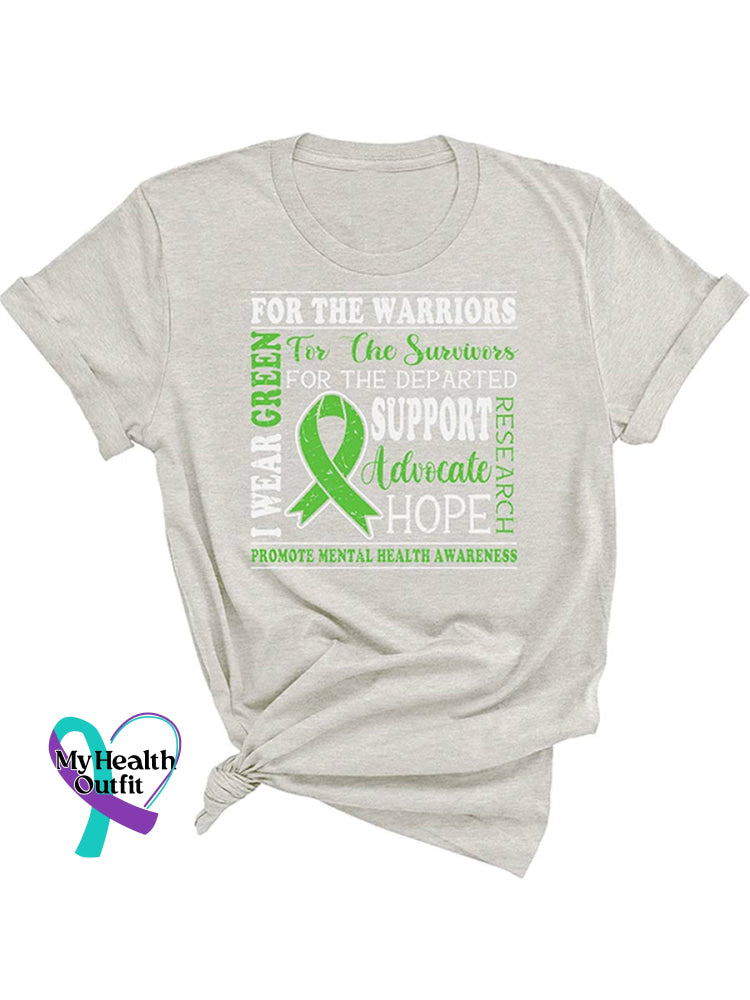 Mental Health Awareness Art Print T-shirt Grey / S