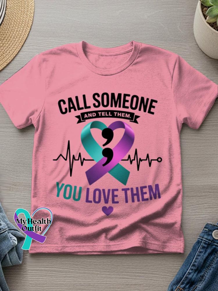 Mental Health Awareness Art Print T-shirt Pink / S