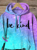Mental Health Awareness Inspirational Be Kind Print Casual Sweatshirt