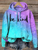 Mental Health Awareness Inspirational Be Kind Print Casual Sweatshirt Hoodie / S