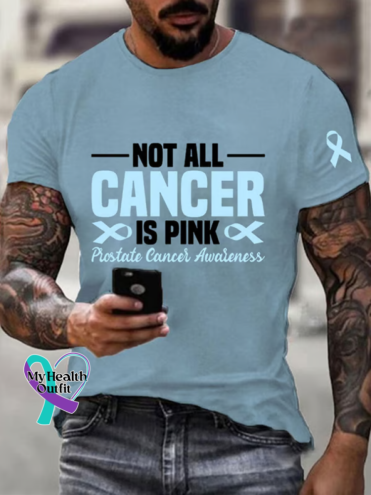 NOT ALL CANCER IS PINK Prostate Cancer Awareness T shirt LightBlue / S