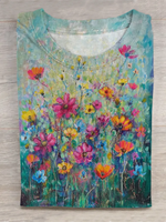 Flower Meadow Summer Shirt, Healing Shirt, Art Gift