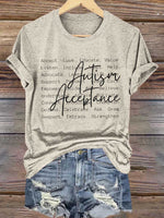 Autism Awareness Print T-shirt