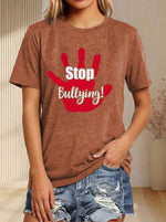 Stop Bullying Print T-shirt