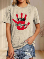 Stop Bullying Print T-shirt