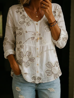 Women's Purple Floral Top