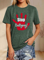 Stop Bullying Print T-shirt