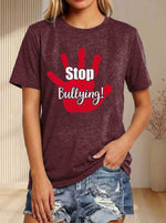 Stop Bullying Print T-shirt
