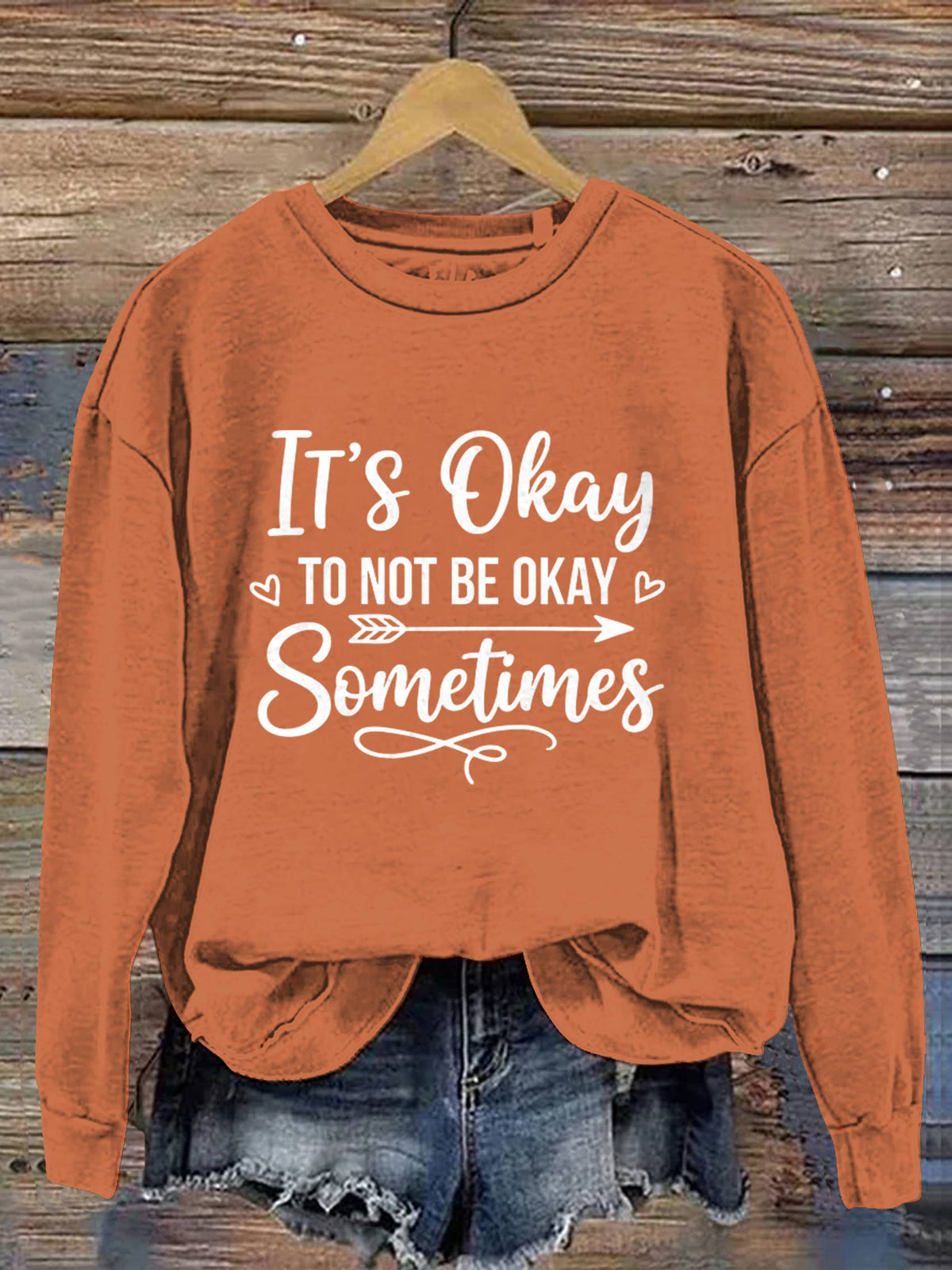 It's Okay To Not Be Okay Art Print Casual Sweatshirt