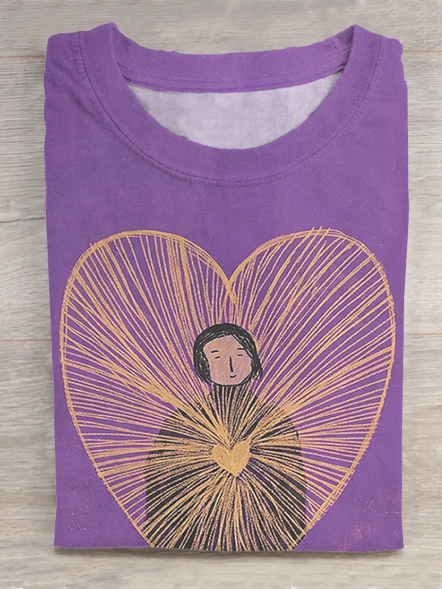 Inner Light: A Person With A Radiant Heart Print Shirt, Healing Shirt, Art Gift