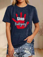 Stop Bullying Print T-shirt