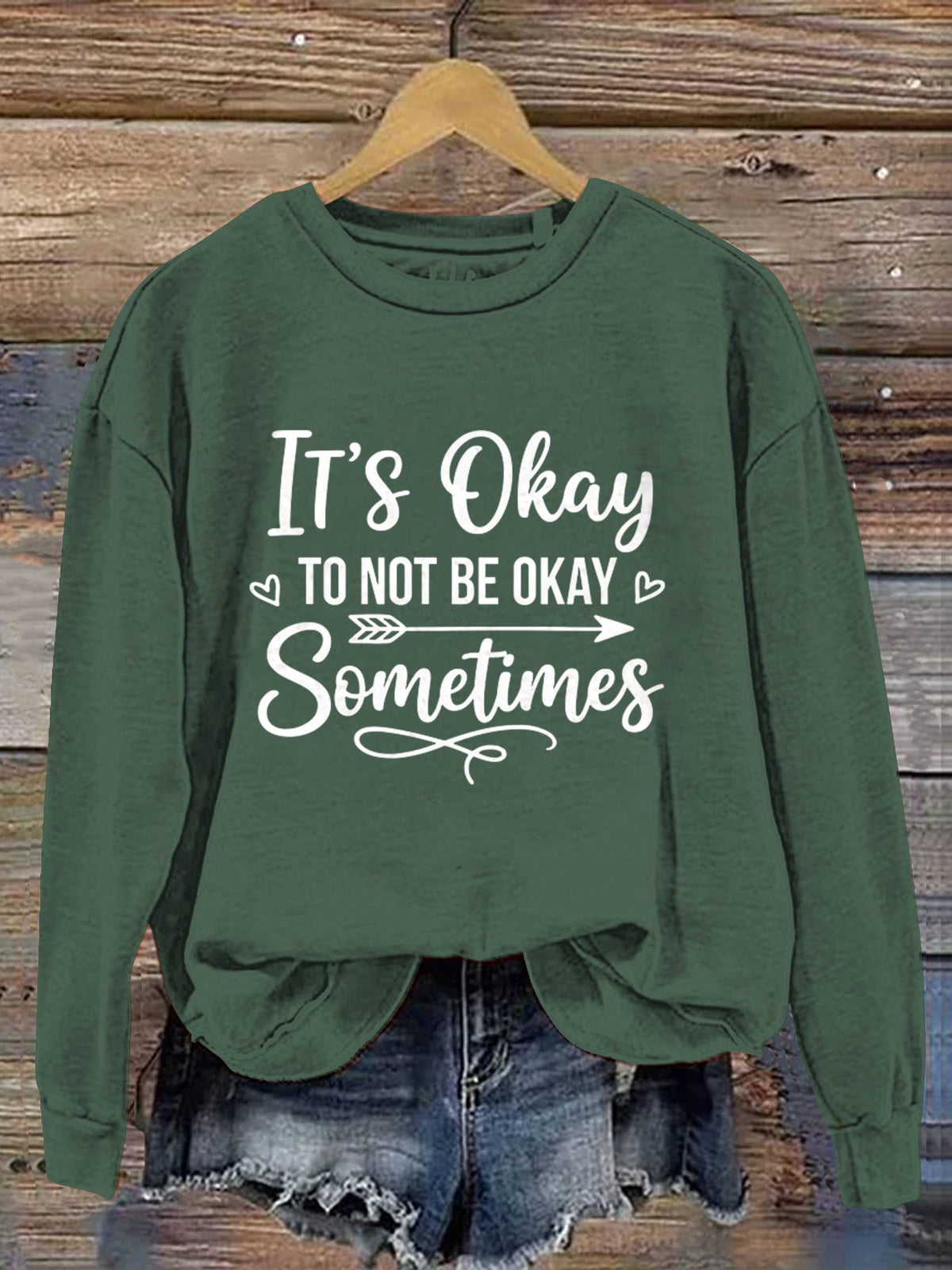 It's Okay To Not Be Okay Art Print Casual Sweatshirt