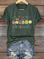 It's Okay To Be Different Autism Awareness Print T-shirt