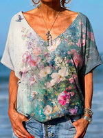 Blooming Garden Print Shirt, Healing Shirt, Art Gift