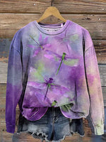 Dragonfly Art Print Casual Sweatshirt