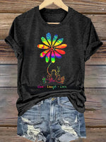 Live-laugh-love, Art Sunflower And Frog Shirt, Motivational Shirt, Mental Health Shirt, Inspirational Gift, Positivity Quote Shirt, Therapy Shirt