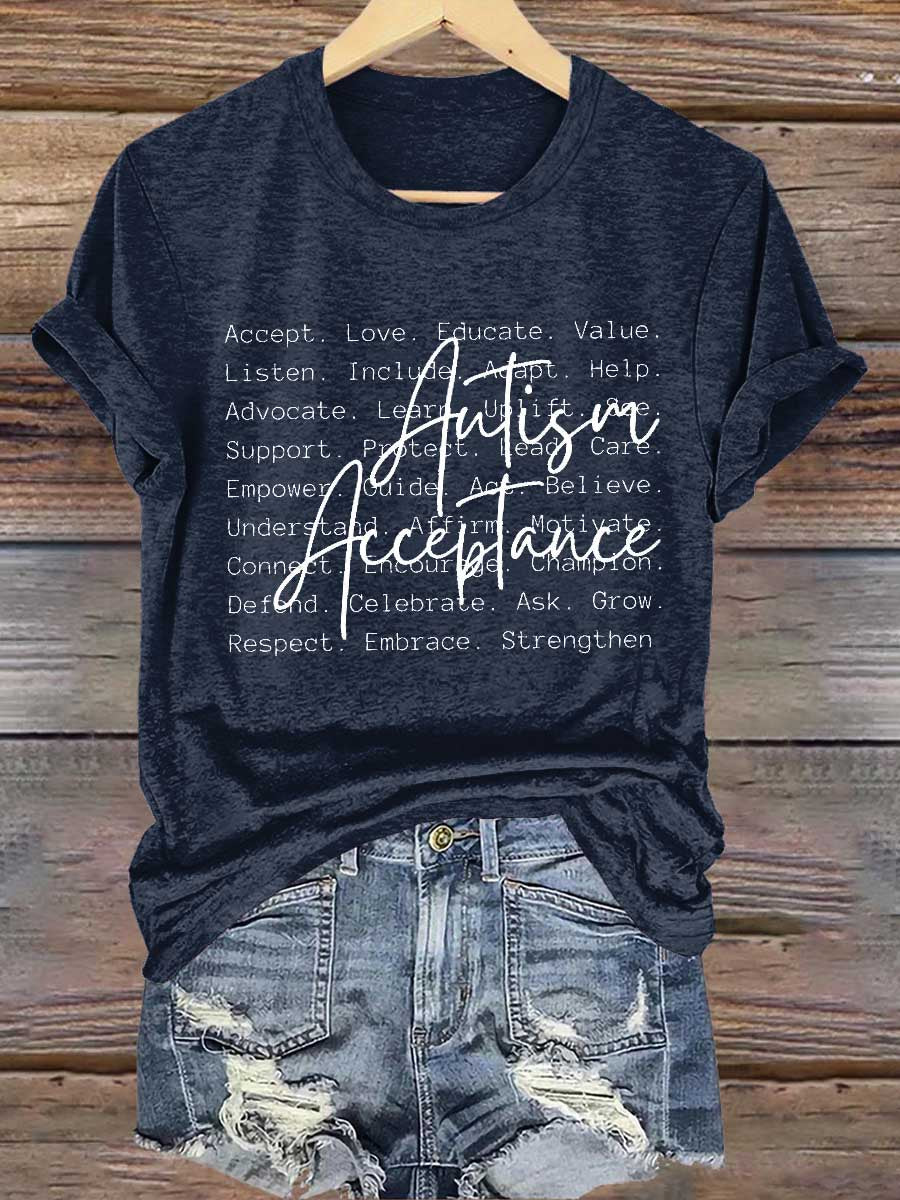 Autism Awareness Print T-shirt