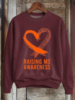 Raising Ms Awareness Print Casual Sweatshirt