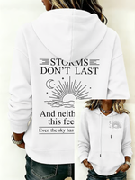 Storms Don't Last And This Feeling Even The Sky Has Cloudy Days Casual Hoodie Sweatshirt