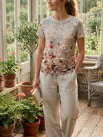 Blooming Floral Print Shirt, Healing Shirt, Art Gift