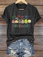 It's Okay To Be Different Autism Awareness Print T-shirt