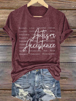 Autism Awareness Print T-shirt