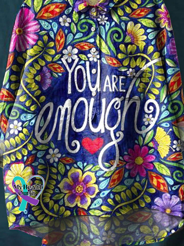 Peace And Love Vintage Art Print Casual Cotton Linen Shirt