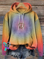 Peace Sign Colorful Art Print Casual Sweatshirt Multicolor / S