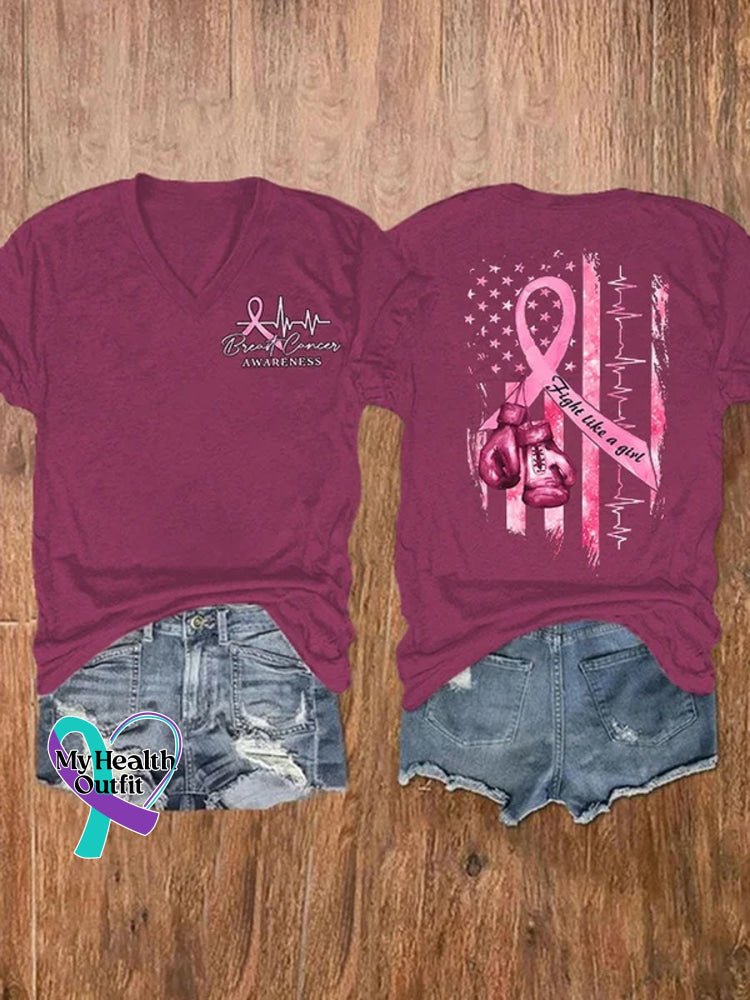 Pink October Breast Cancer T-Shirt Pink / S