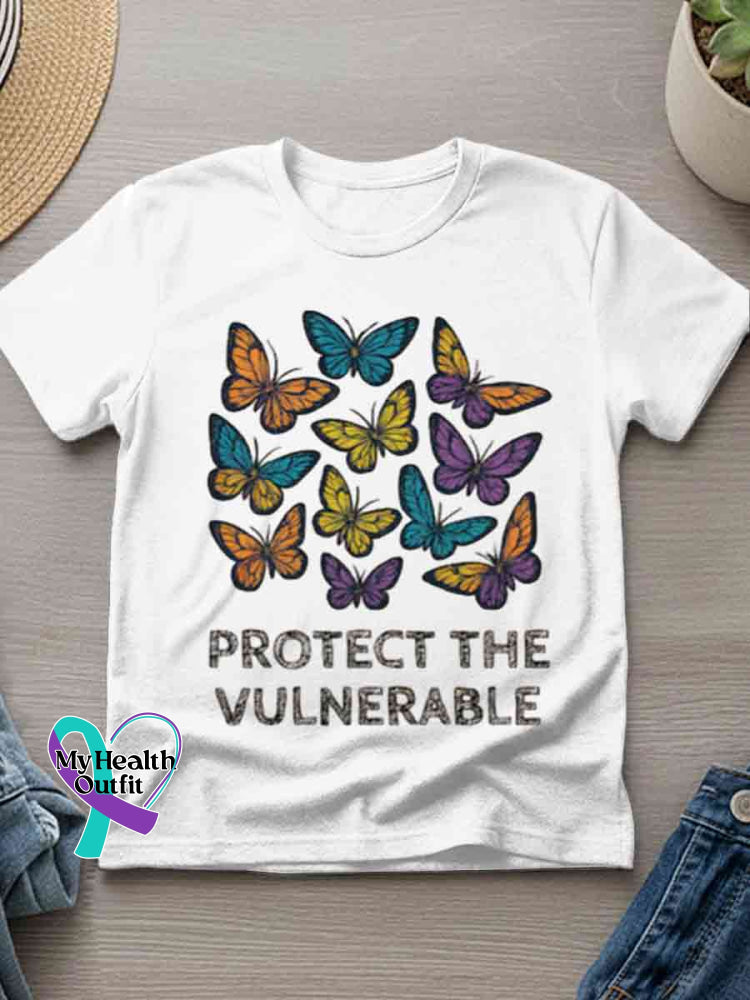 Protect The Vulnerable Art Print T-shirt White / S