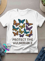 Protect The Vulnerable Art Print T-shirt White / S