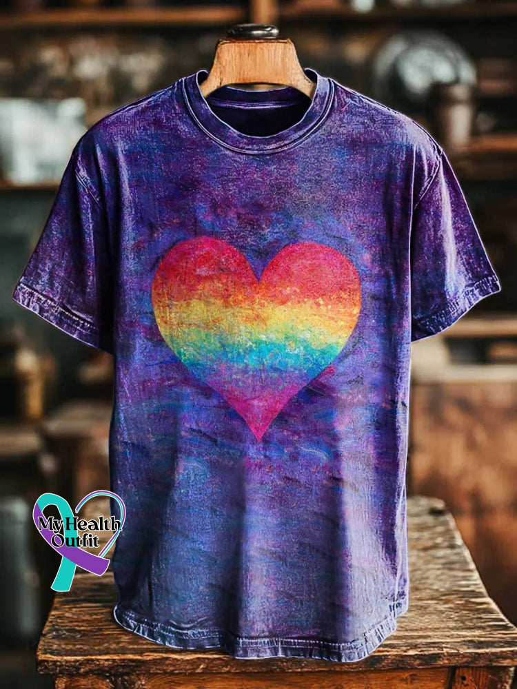 Rainbow Heart T-shirt Multicolor / S