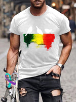 Reggae Retro Casual T-Shirt White / S