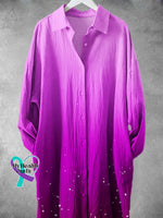 Starry Gradient Pattern Art Print Long Skirt