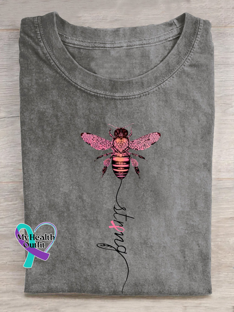 Strong Breast Cancer Awareness T shirt Grey / S