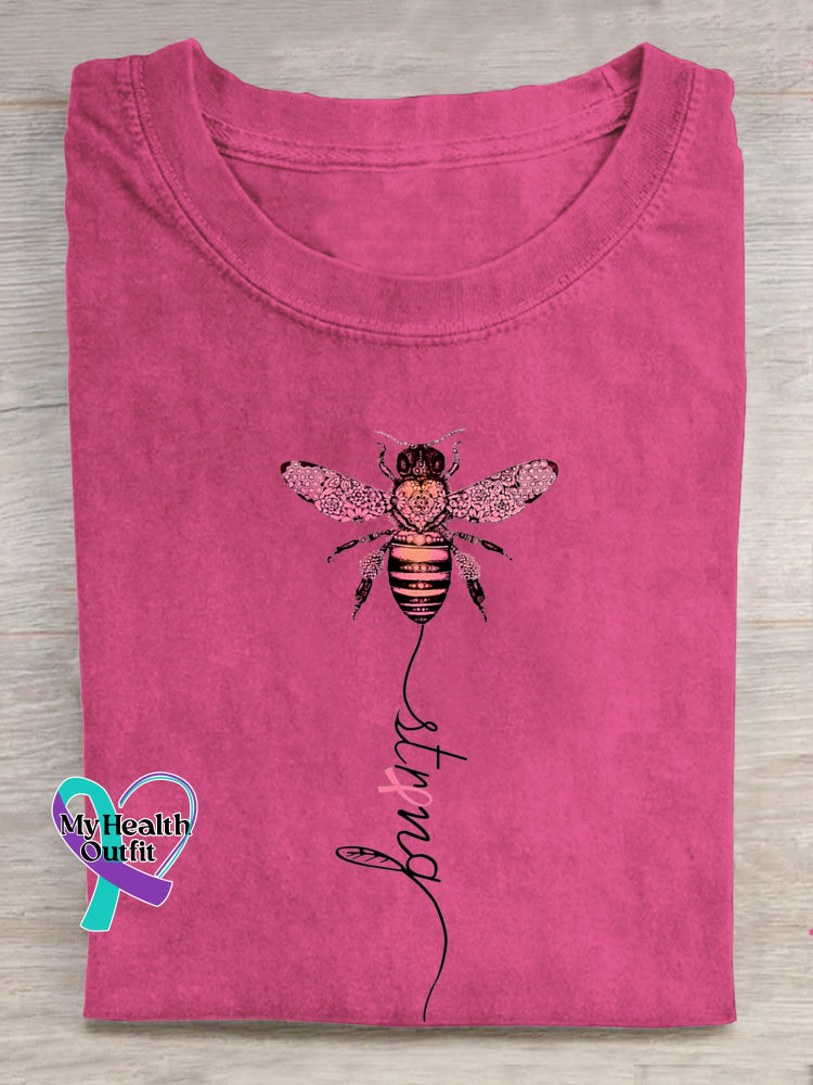 Strong Breast Cancer Awareness T shirt Pink / S