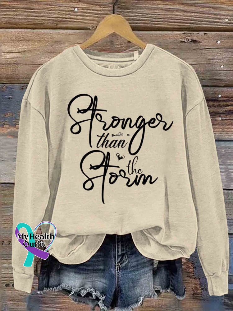 Stronger Than The Storm Art Casual Sweatshirt Apricot / S