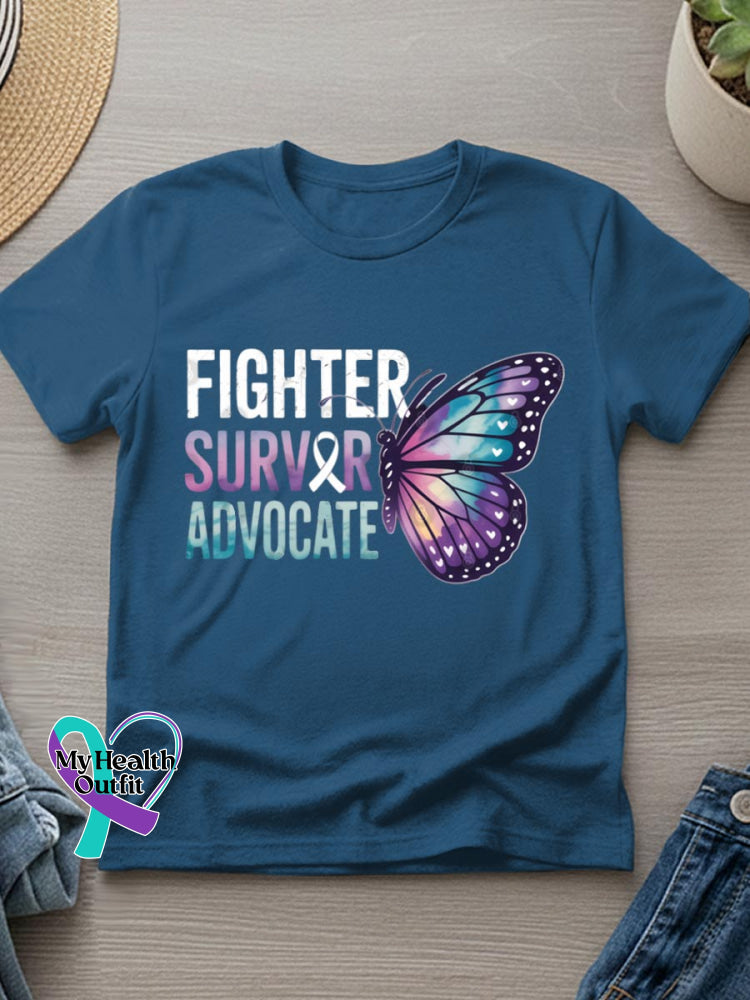 Suicide Awareness Art Print T-shirt Blue / S