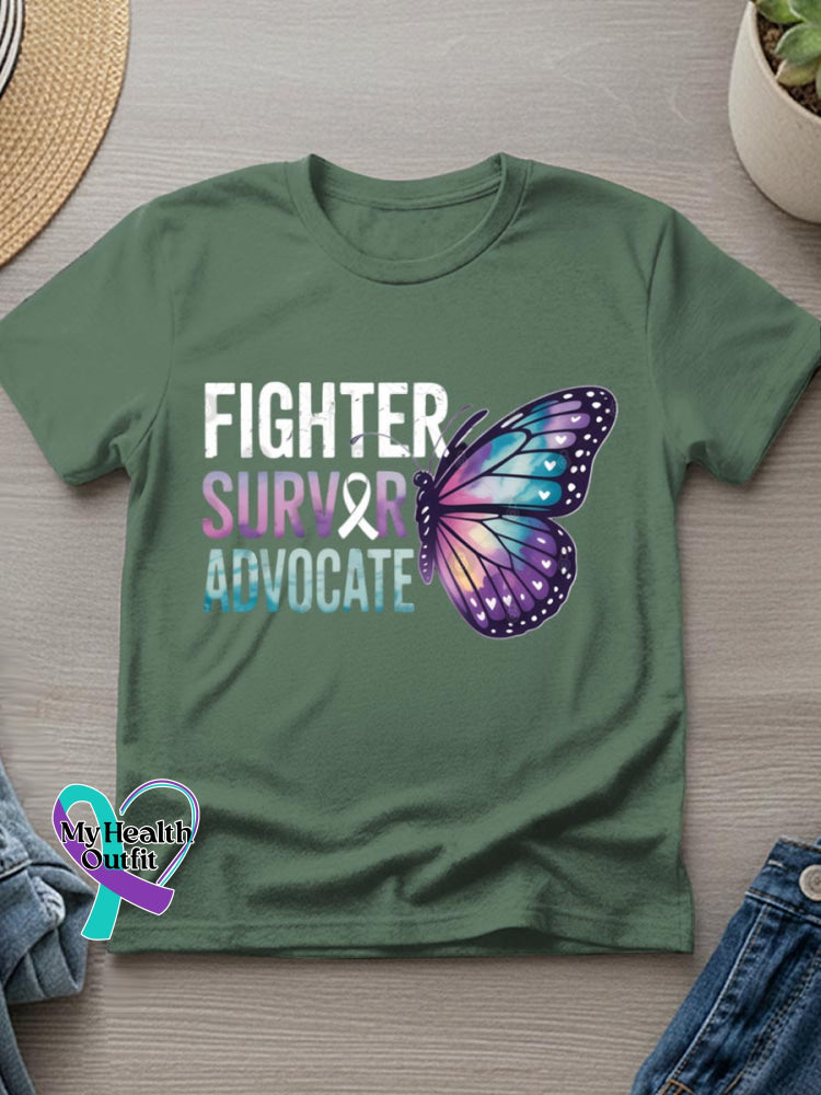 Suicide Awareness Art Print T-shirt Green / S