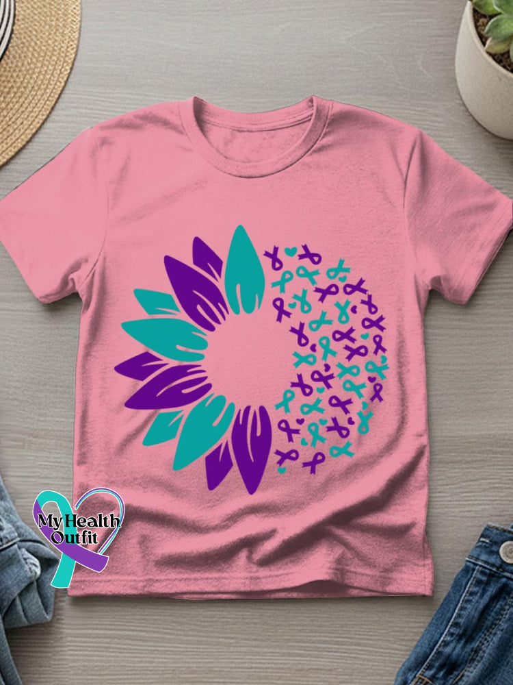 Suicide Awareness Art Print T-shirt Pink / S