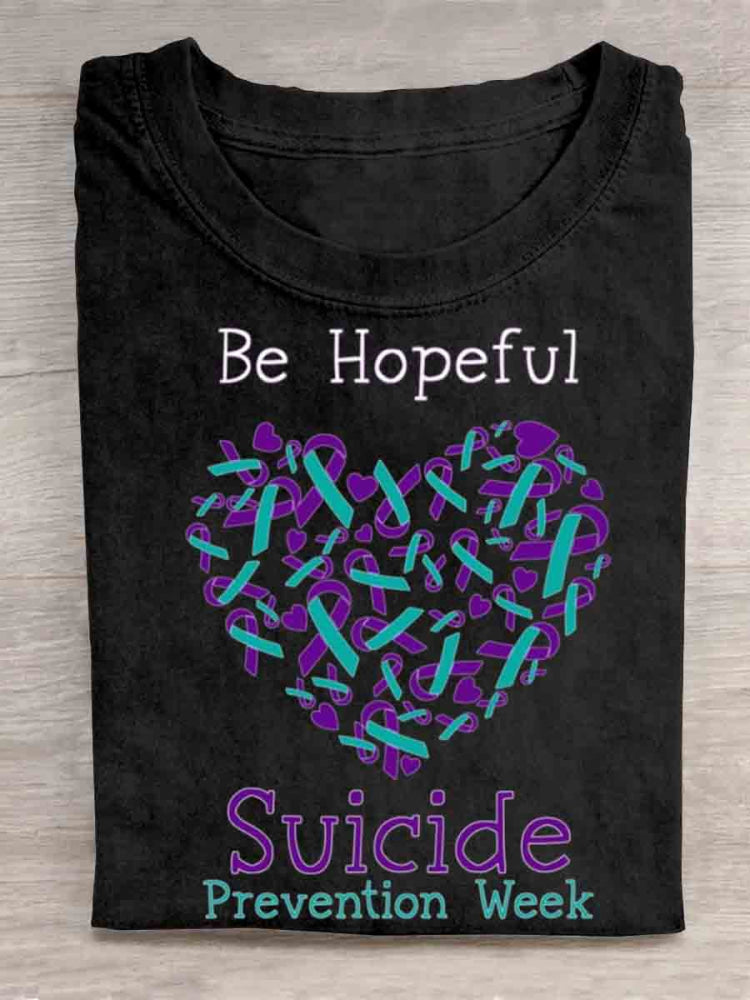 Suicide Awareness Art T-shirt Black / S